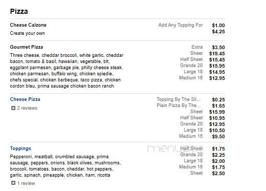 New York Pizzeria - Marathon, NY menu_pic