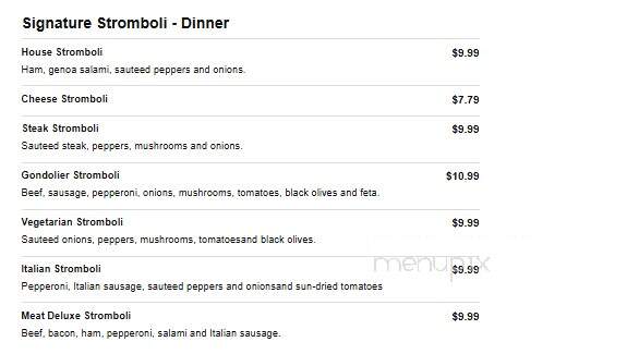 Gondolier Pizza Of Halls - Knoxville, TN menu_pic