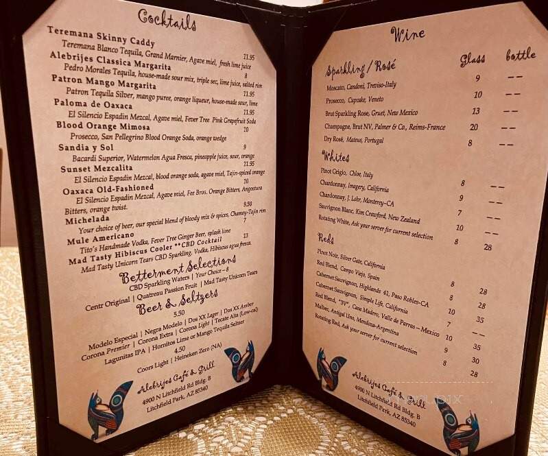 Alebrijes Cafe & Grill - Litchfield Park, AZ menu_pic