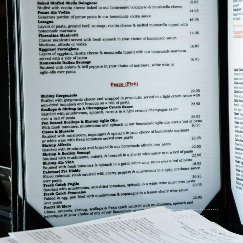 La Cucina - Sunset Beach, NC menu_pic