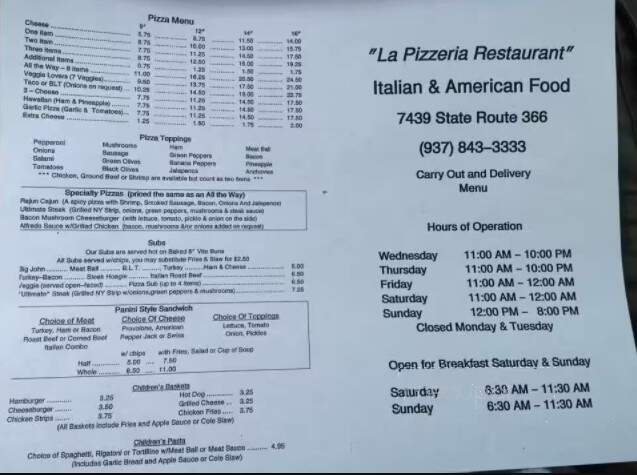 La Pizzeria Restaurant - Huntsville, OH