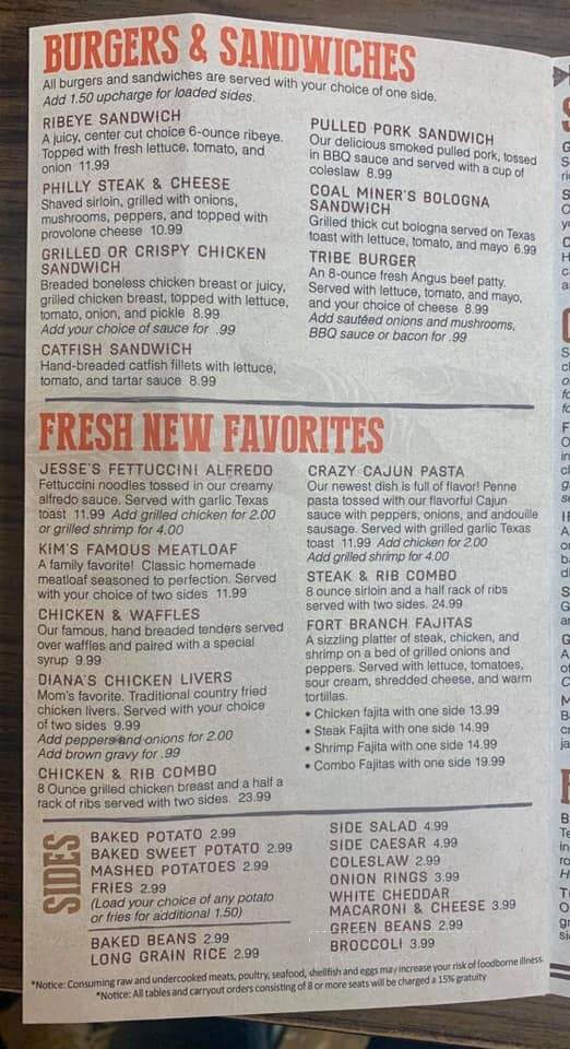 Chief's Roadhouse - Logan, WV menu_pic