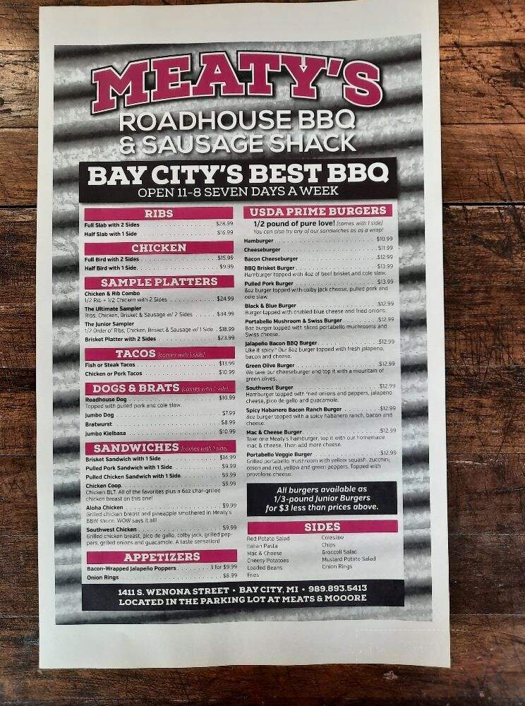 Meats & Mooore - Bay City, MI menu_pic