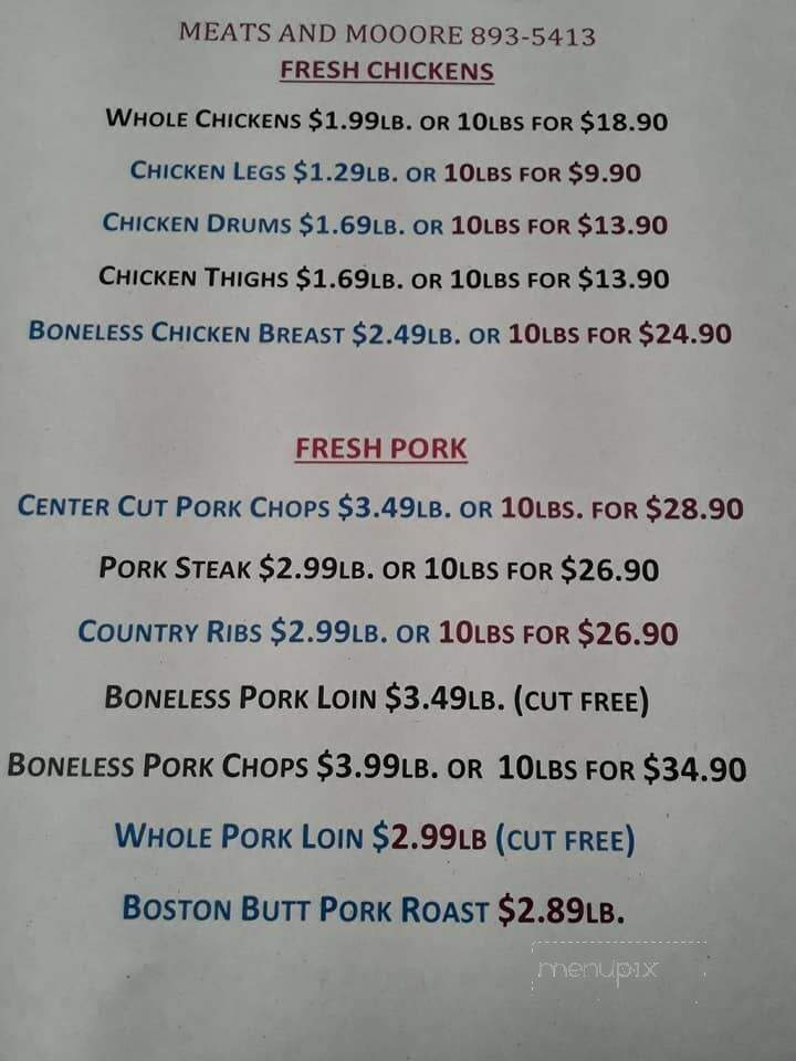 Meats & Mooore - Bay City, MI menu_pic