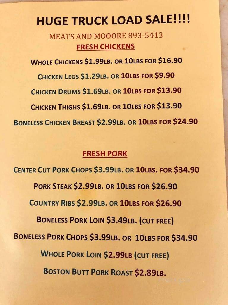 Meats & Mooore - Bay City, MI menu_pic