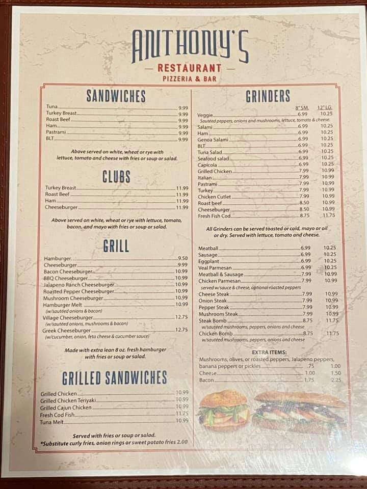 Anthony's Restaurant and Pizzeria - Enfield, CT