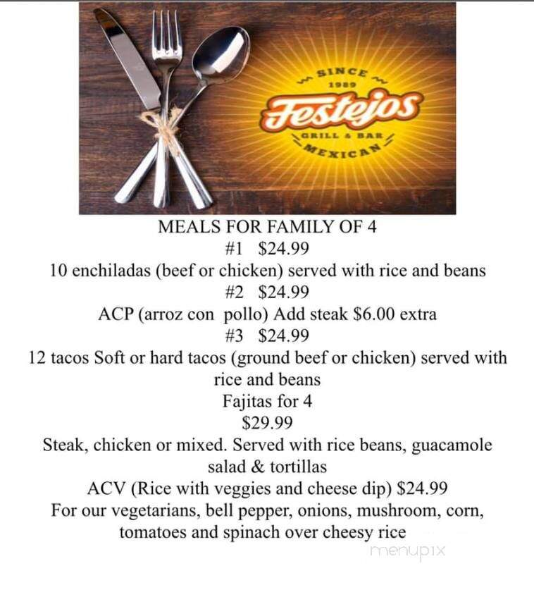 Festejos - Clayton, NC menu_pic