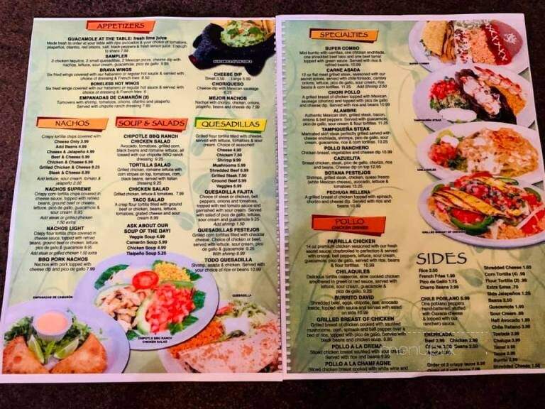 Festejos - Clayton, NC menu_pic
