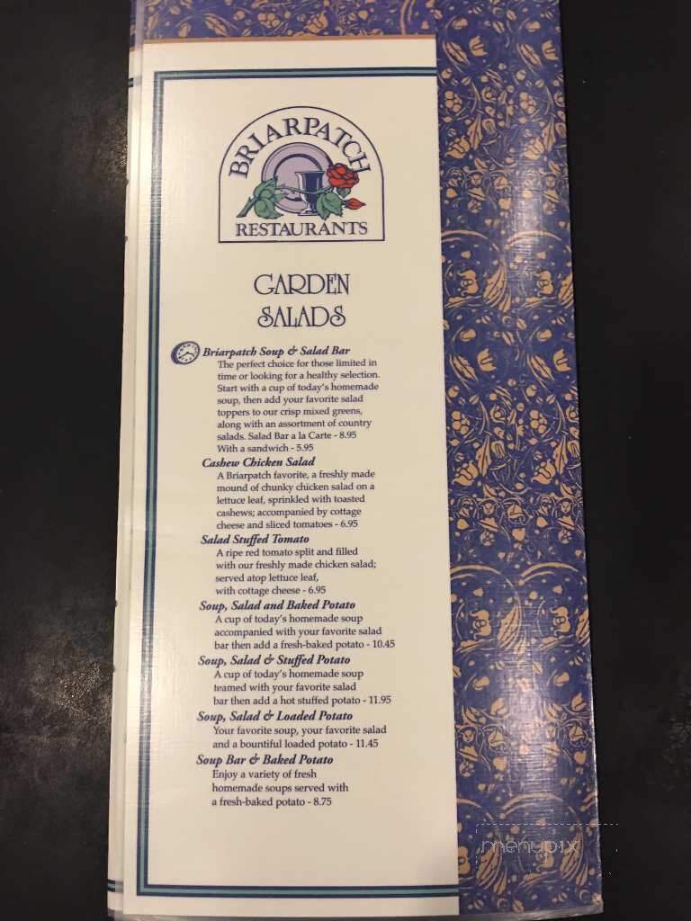 Briarpatch - Owensboro, KY menu_pic