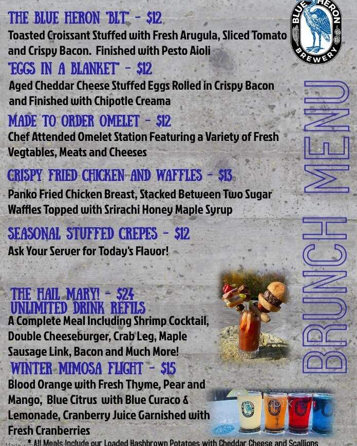 Blue Heron Brewery & Event Center - Medina, OH menu_pic
