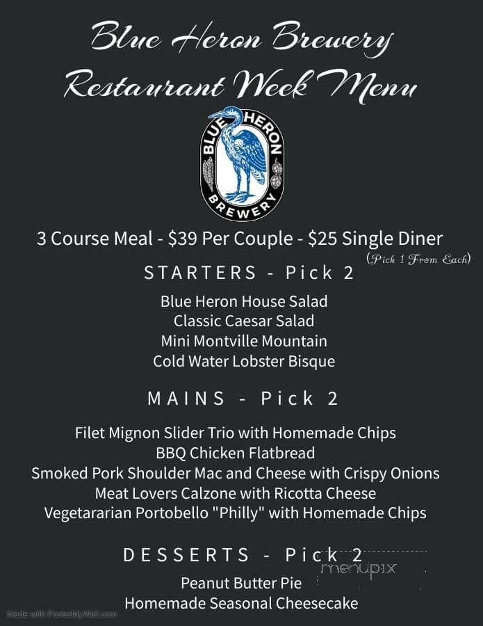 Blue Heron Brewery & Event Center - Medina, OH menu_pic