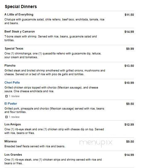 Toro Loco - Jackson, OH menu_pic