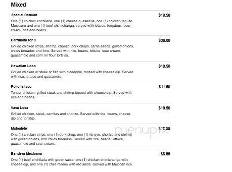 Toro Loco - Jackson, OH menu_pic