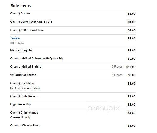 Toro Loco - Jackson, OH menu_pic