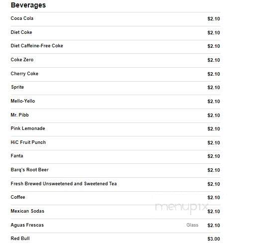 Toro Loco - Jackson, OH menu_pic
