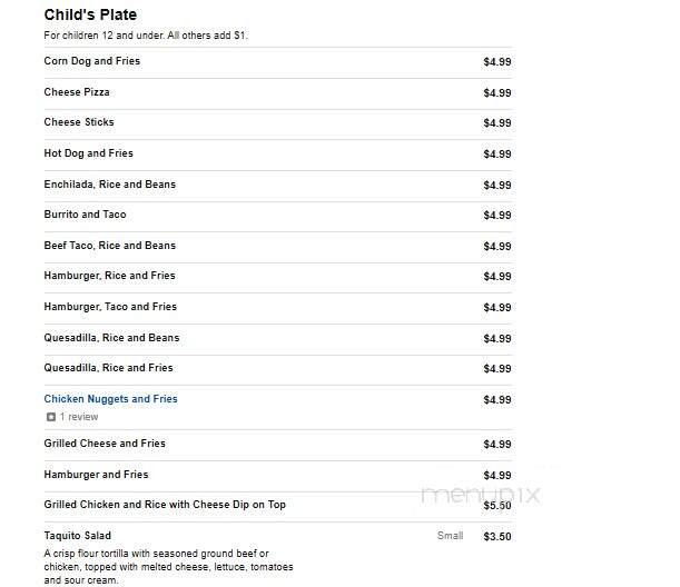 Toro Loco - Jackson, OH menu_pic