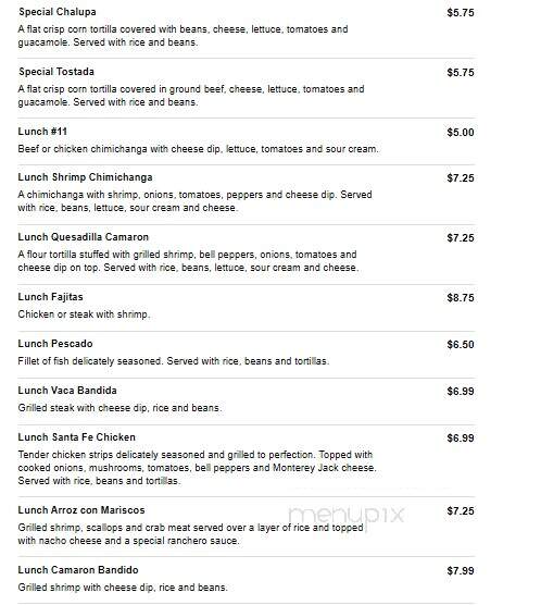Toro Loco - Jackson, OH menu_pic