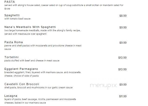 Alongi's Italian Restaurant - Du Quoin, IL menu_pic
