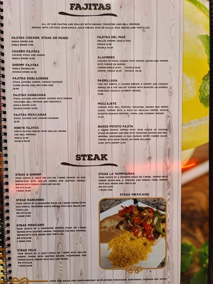 El Charro - Muskogee, OK menu_pic