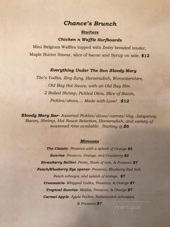 Chance's Steak and Sea - Shallotte, NC menu_pic