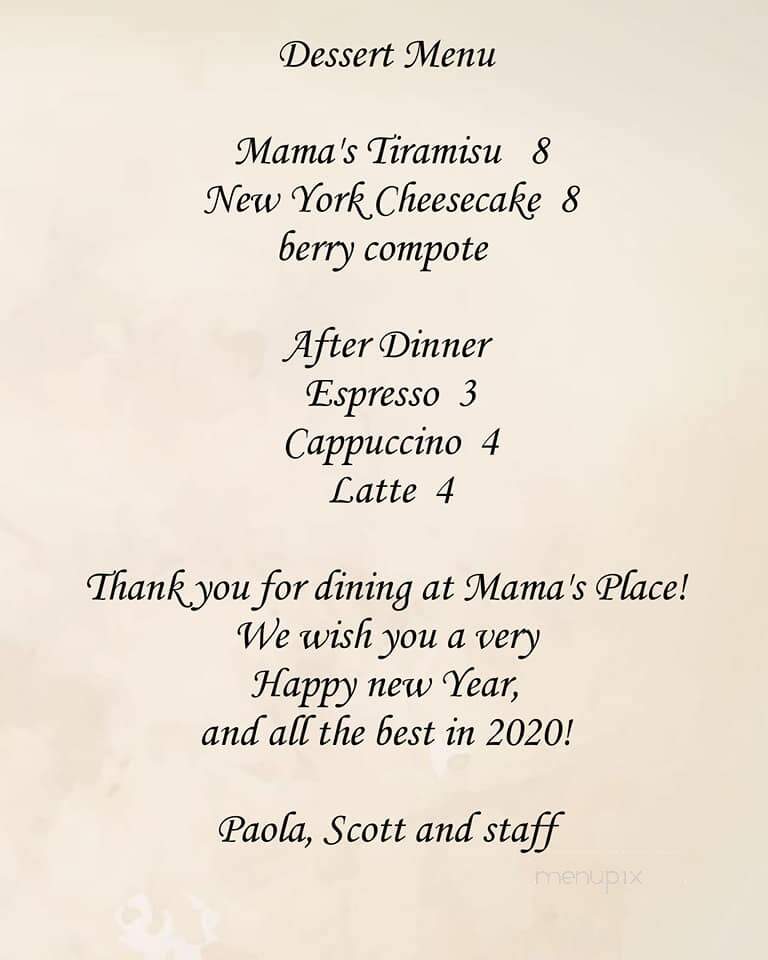 Mama's Place Italian Restaurant - Essex, ON