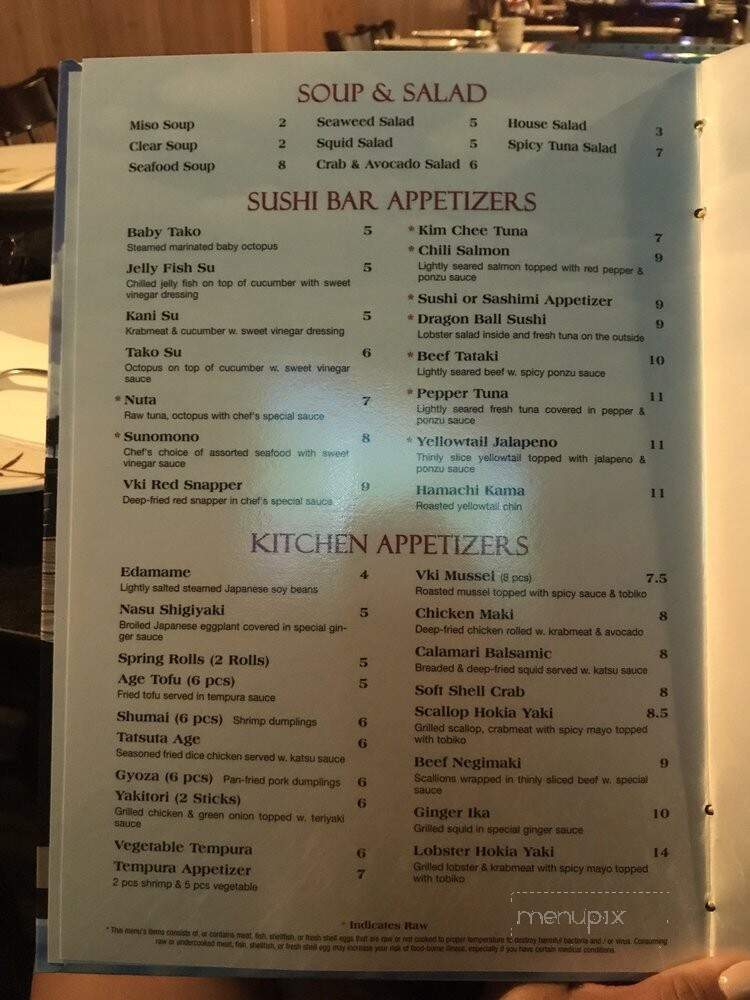 Vki Japanese Restaurant - The Villages, FL menu_pic