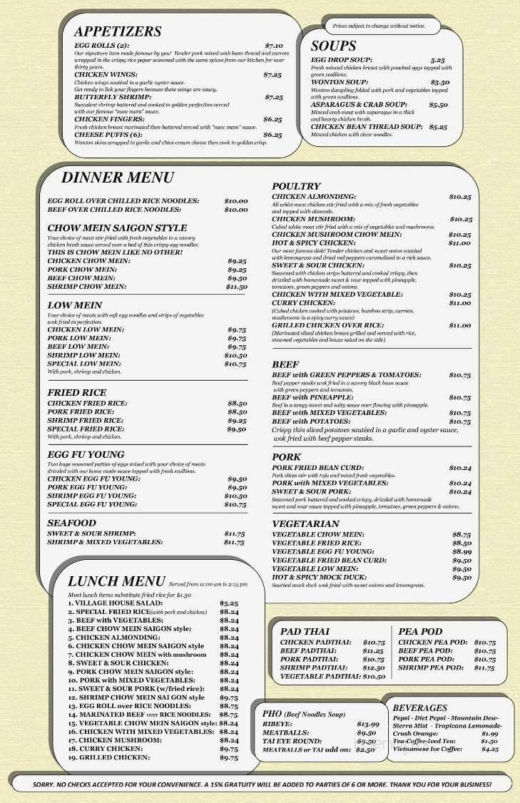 Que Viet Village House - Brooklyn Center, MN menu_pic