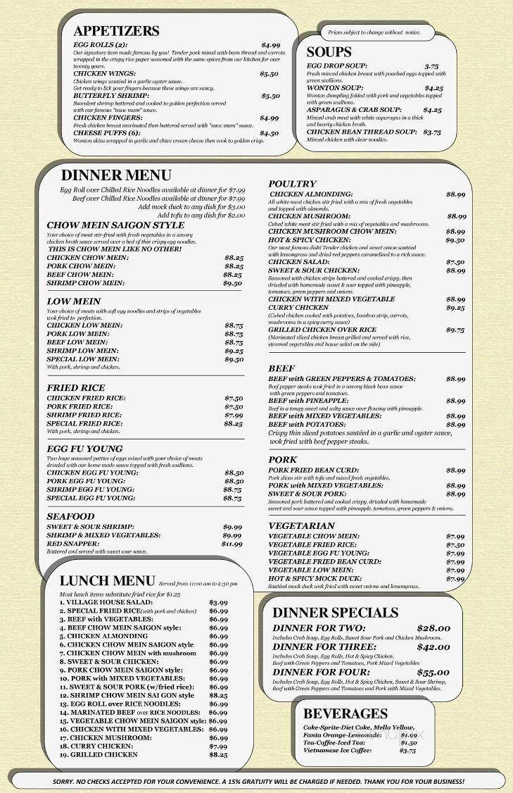 Que Viet Village House - Brooklyn Center, MN menu_pic