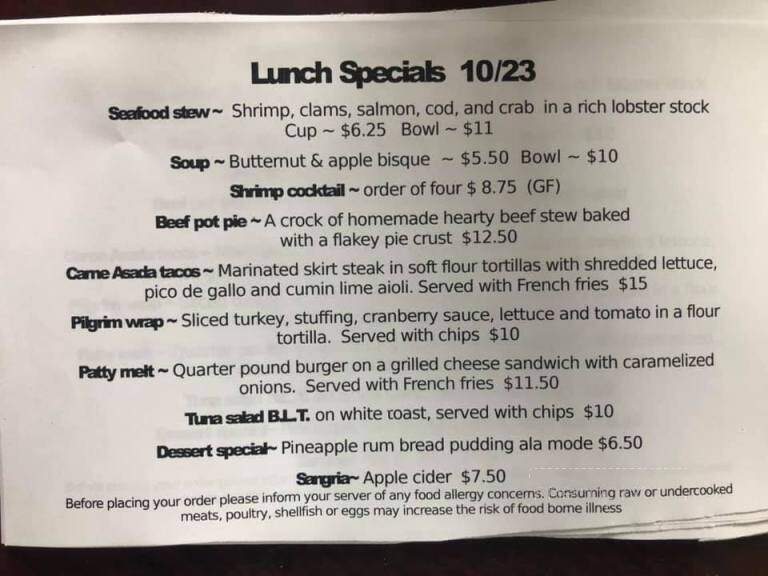 Lost Dog Pub - Orleans, MA menu_pic