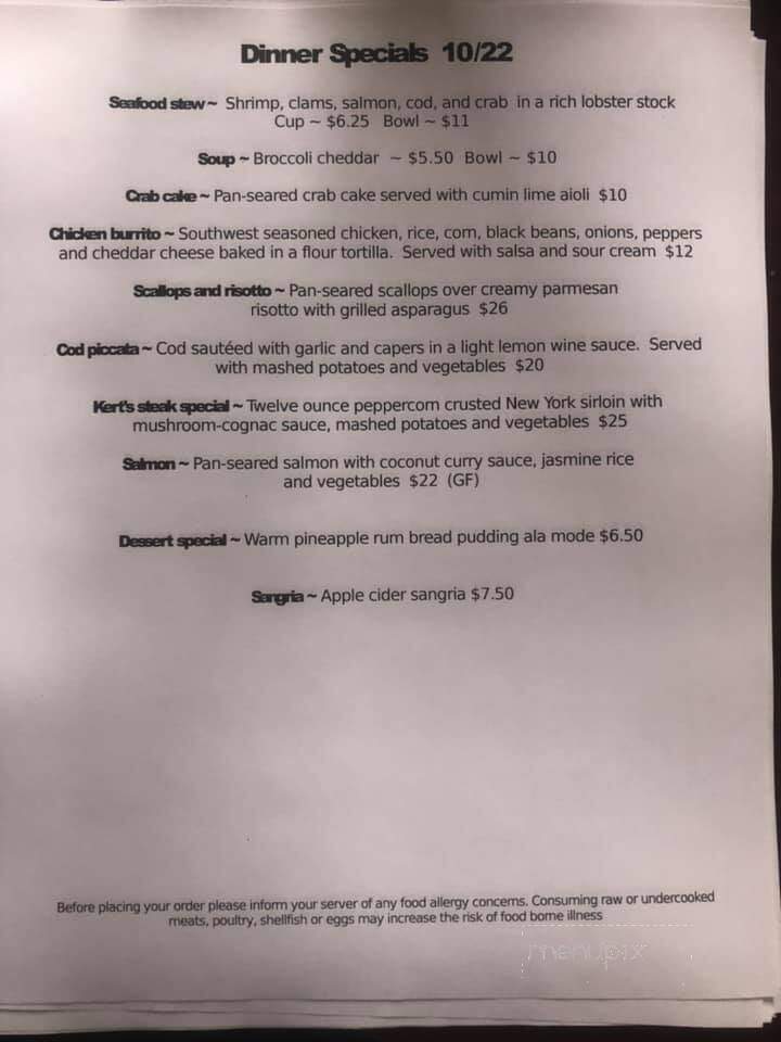 Lost Dog Pub - Orleans, MA menu_pic