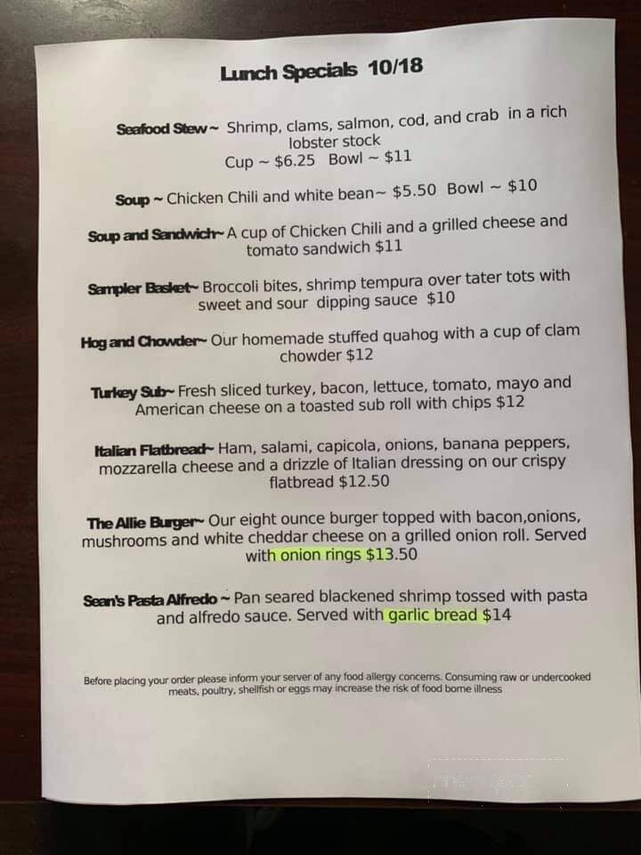 Lost Dog Pub - Orleans, MA menu_pic