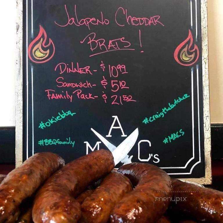 Mac's Barbeque - Skiatook, OK menu_pic