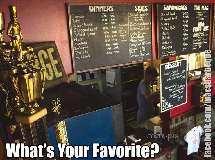 Mac's Barbeque - Skiatook, OK menu_pic