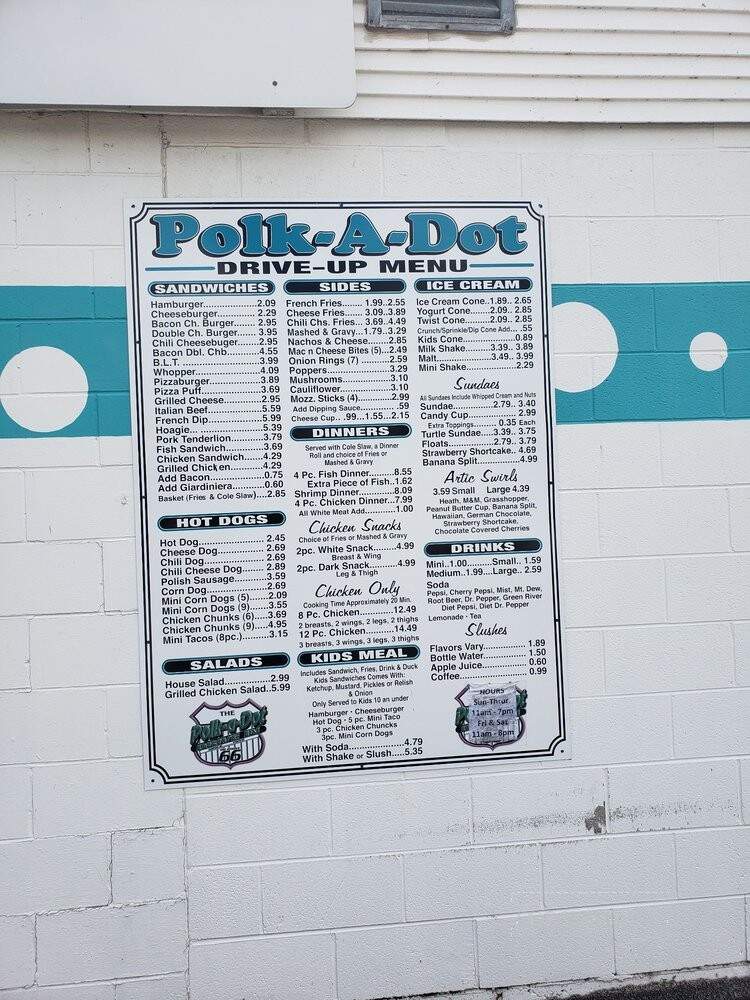 Polk-A-Dot Drive In - Braidwood, IL menu_pic