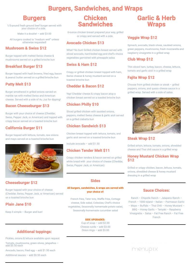 The Landing on Madison - Madison Lake, MN menu_pic