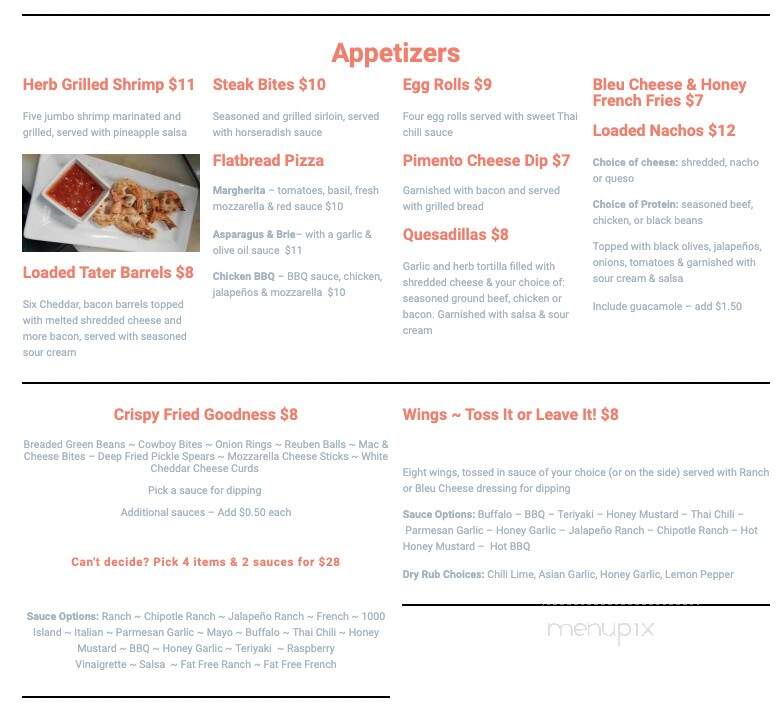 The Landing on Madison - Madison Lake, MN menu_pic