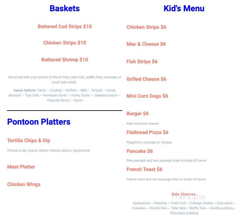 The Landing on Madison - Madison Lake, MN menu_pic