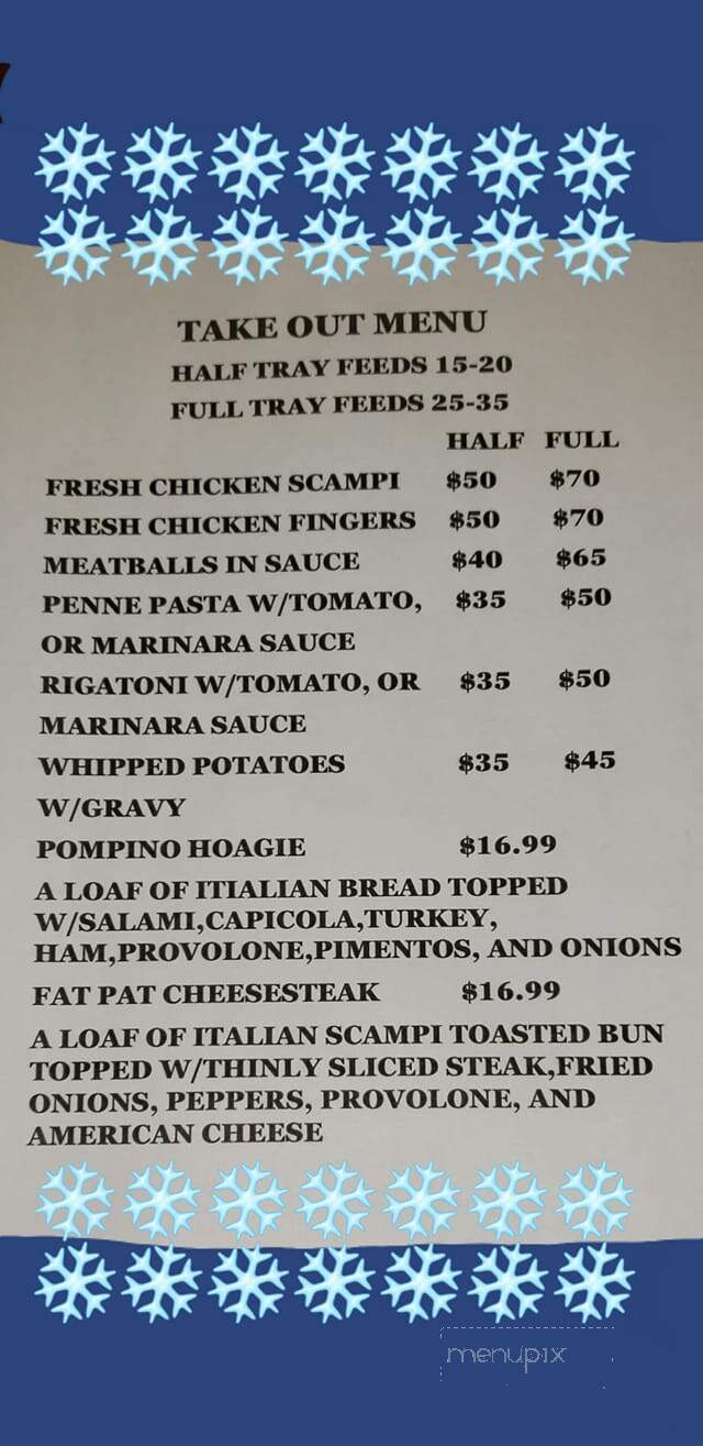 Patte's Sports Bar & Restaurant - Wilkes Barre, PA menu_pic
