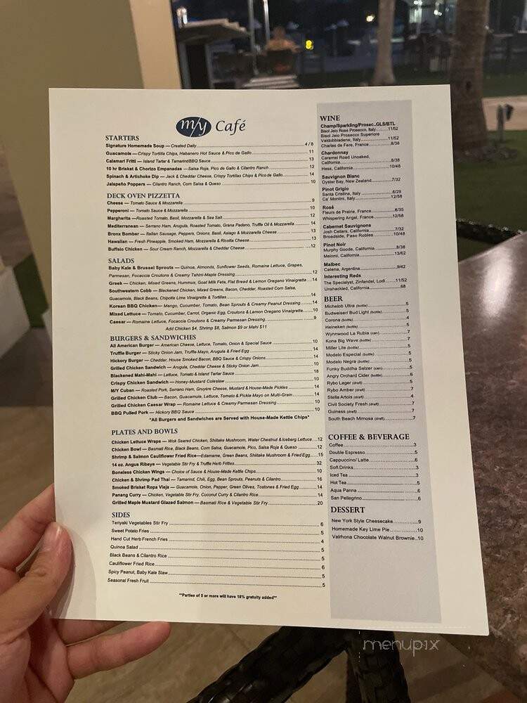 M/Y Cafe at Rybovich - West Palm Beach, FL menu_pic