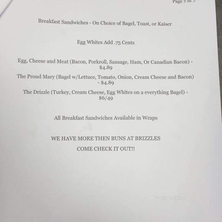Mrs Brizzle's Buns - Sea Isle City, NJ menu_pic