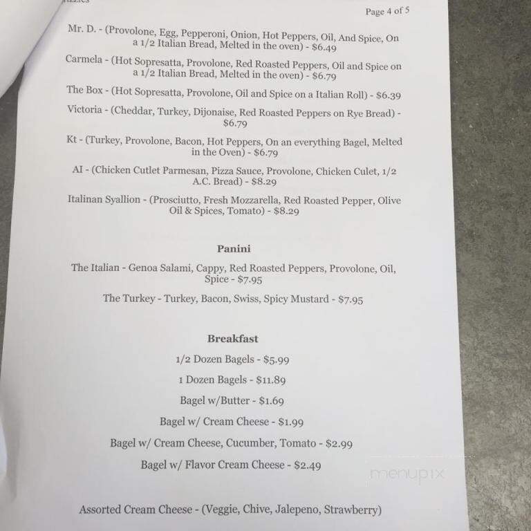 Mrs Brizzle's Buns - Sea Isle City, NJ menu_pic