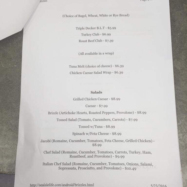 Mrs Brizzle's Buns - Sea Isle City, NJ menu_pic