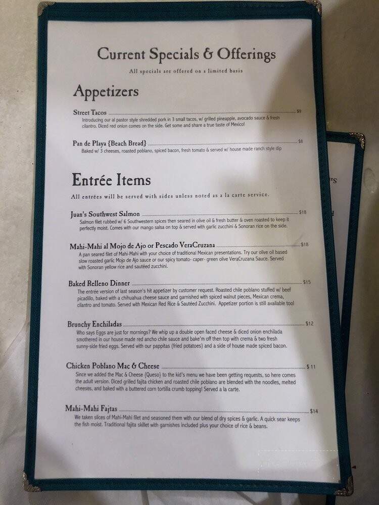 Iguana Mia - Bonita Springs, FL menu_pic