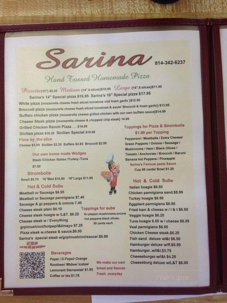 Sarina's Pizza & Restaurant - Philipsburg, PA