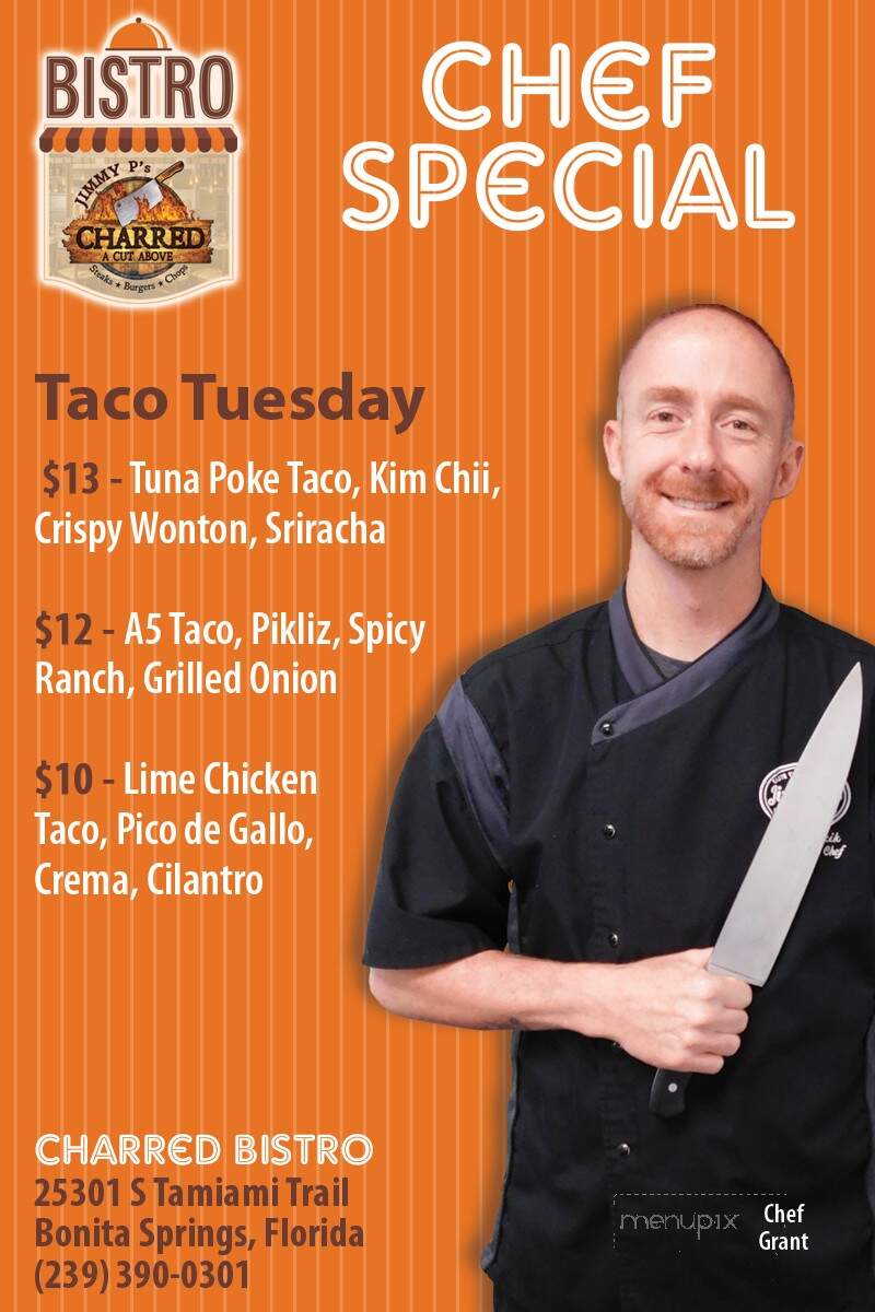 Jimmy P's Charred - Bonita Springs, FL menu_pic