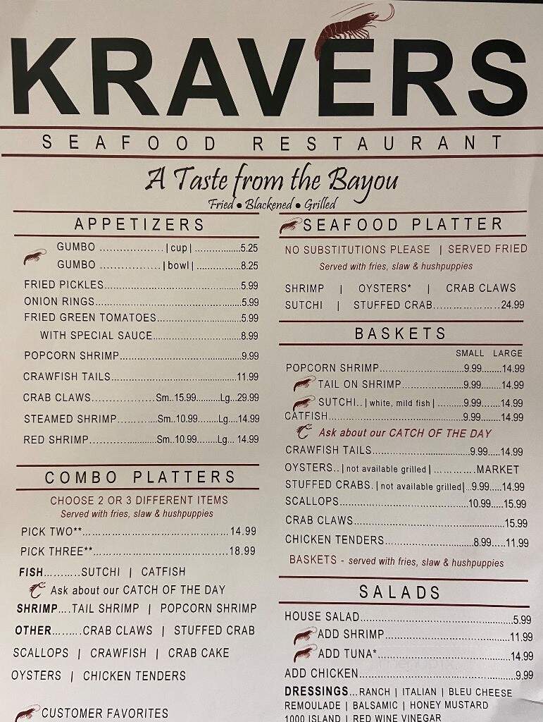 Kravers Seafood Restaurant - Daphne, AL