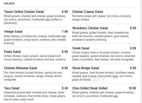 Stonebridge Grille - Boardman, OH menu_pic