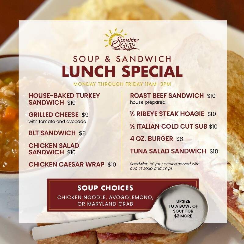 Sunshine Grill - Fork, MD menu_pic