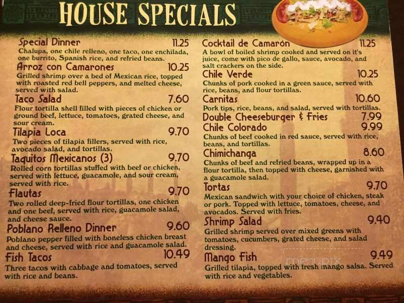 El Puerto - McCook, NE menu_pic