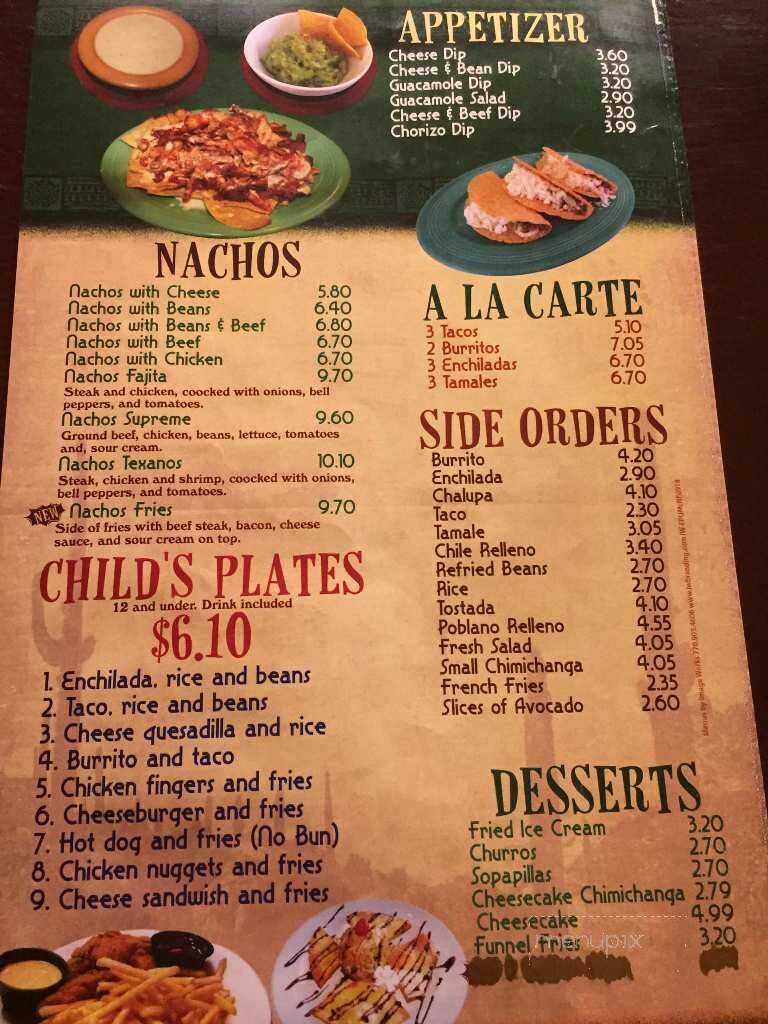 El Puerto - McCook, NE menu_pic